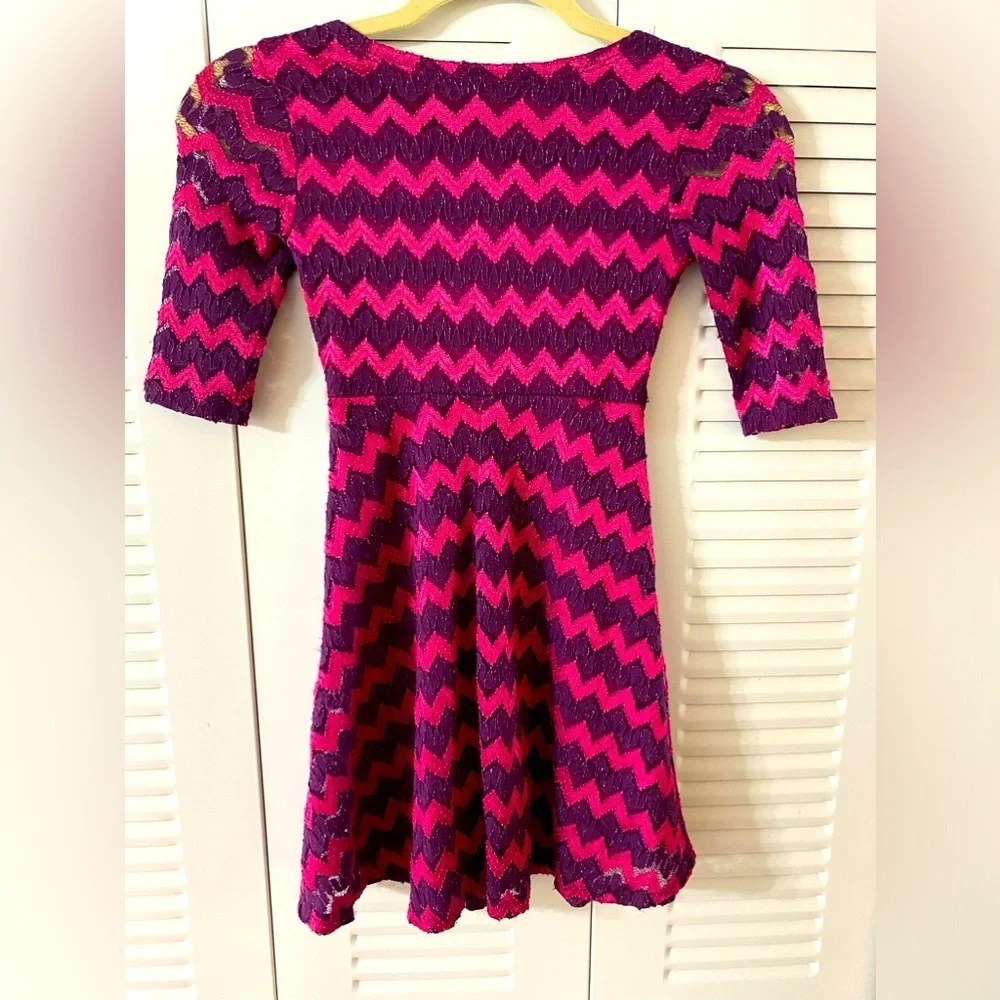 Bonnie Jean Lace Dress, Girls Sz 7, Geometric, Semi sheer sleeves, Like new‍